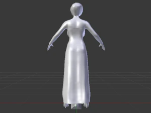 Woman in a Dress 029 3D Model