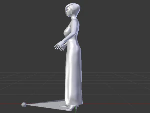 Woman in a Dress 029 3D Model