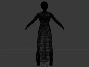 Woman in a Dress 029 3D Model