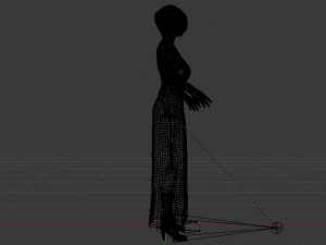 Woman in a Dress 029 3D Model