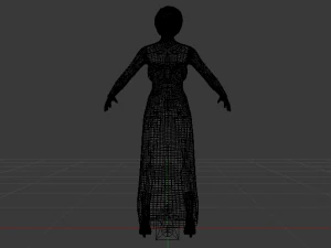 Woman in a Dress 029 3D Model