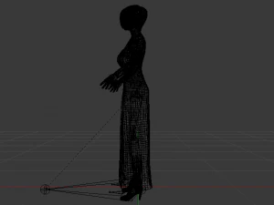Woman in a Dress 029 3D Model
