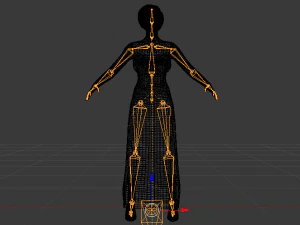Woman in a Dress 029 3D Model