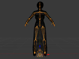 Woman in a Dress 029 3D Model