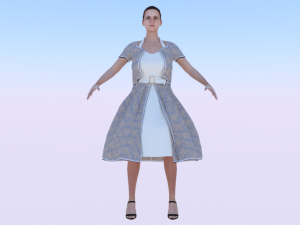 Woman in a Dress 030 3D Модель