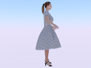 Woman in a Dress 030 3D Модель