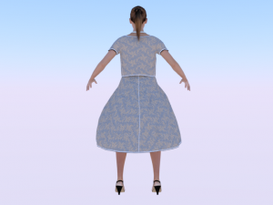 Woman in a Dress 030 3D Модель