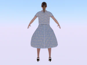 Woman in a Dress 030 3D Model