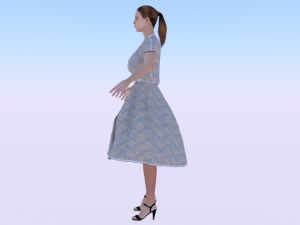 Woman in a Dress 030 3D Модель