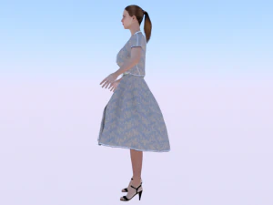 Woman in a Dress 030 3D Model