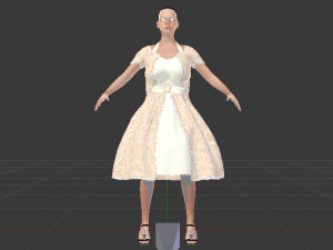 Woman in a Dress 030 3D Модель