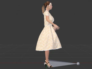Woman in a Dress 030 3D Model