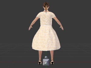 Woman in a Dress 030 3D Model