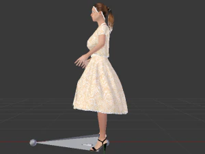 Woman in a Dress 030 3D Model