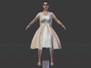 Woman in a Dress 030 3D Модель
