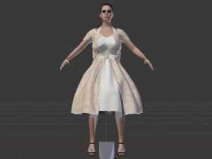 Woman in a Dress 030 3D Model