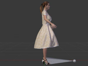 Woman in a Dress 030 3D Model