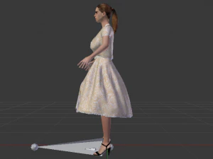 Woman in a Dress 030 3D Model