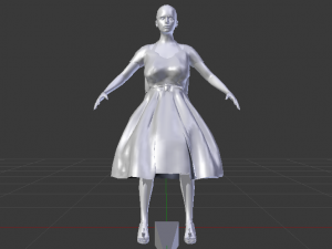 Woman in a Dress 030 3D Модель