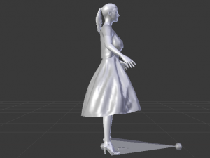 Woman in a Dress 030 3D Модель