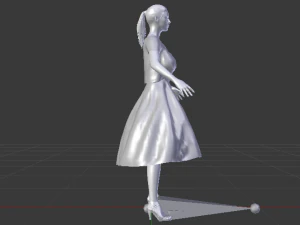Woman in a Dress 030 3D Model