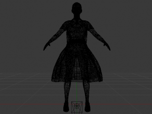 Woman in a Dress 030 3D Модель