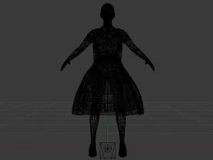 Woman in a Dress 030 3D Model