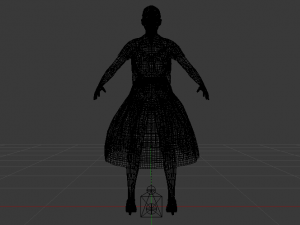 Woman in a Dress 030 3D Модель
