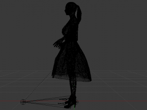 Woman in a Dress 030 3D Модель