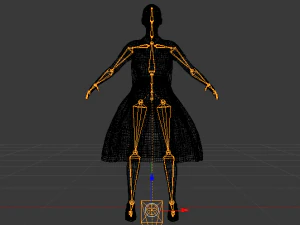 Woman in a Dress 030 3D Model