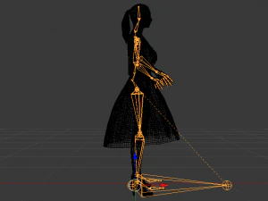 Woman in a Dress 030 3D Model