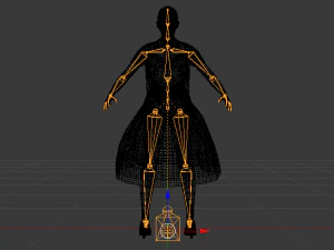 Woman in a Dress 030 3D Model
