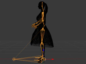 Woman in a Dress 030 3D Model