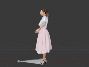 Woman in a Dress of the 50s 3D 모델