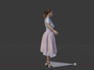 Woman in a Dress of the 50s 3D 모델