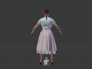 Woman in a Dress of the 50s 3D 모델