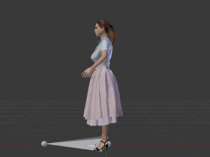 Woman in a Dress of the 50s 3D Model