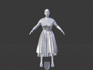 Woman in a Dress of the 50s 3D 모델