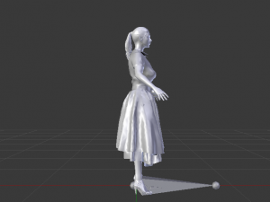 Woman in a Dress of the 50s 3D 모델
