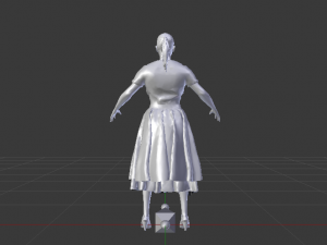 Woman in a Dress of the 50s 3D 모델
