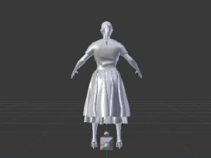 Woman in a Dress of the 50s 3D Model