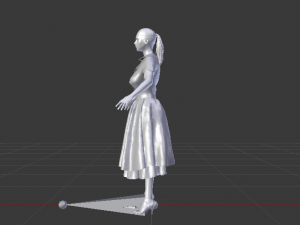 Woman in a Dress of the 50s 3D 모델