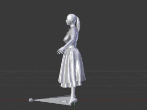 Woman in a Dress of the 50s 3D Model