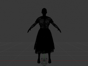 Woman in a Dress of the 50s 3D 모델