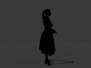 Woman in a Dress of the 50s 3D 모델