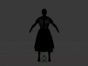 Woman in a Dress of the 50s 3D Model