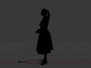Woman in a Dress of the 50s 3D 모델
