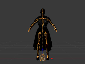 Woman in a Dress of the 50s 3D Model