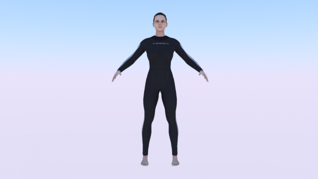 Woman in Wetsuit 3D 模型 .c4d .max .obj .3ds .fbx .stl .blend 