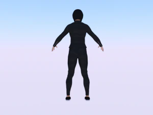 Woman Motorcyclist 3D Model